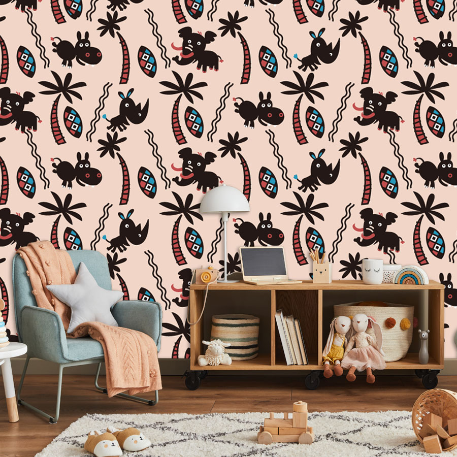 Cartoon Custom Peel and Stick  - Baby Nursery Peel And Stick Wallpaper recension och pris