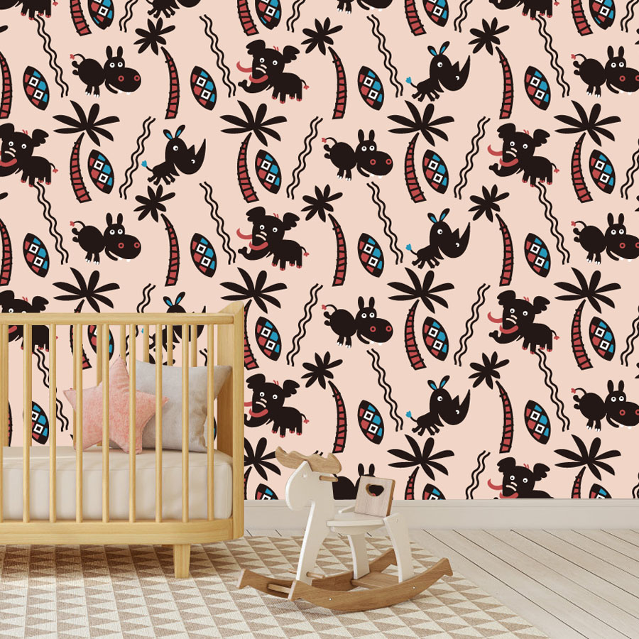 Cartoon Custom Peel and Stick  - Baby Nursery Peel And Stick Wallpaper recension och pris